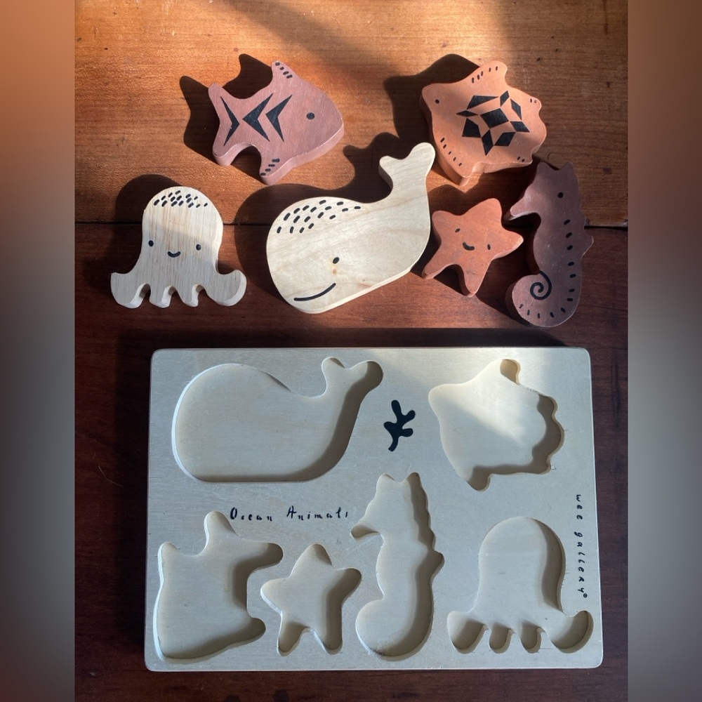 Wooden Ocean Animal Puzzle for Kids